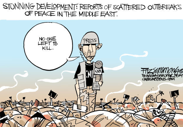 Daily Fitz Cartoon:Middle East Bulletin